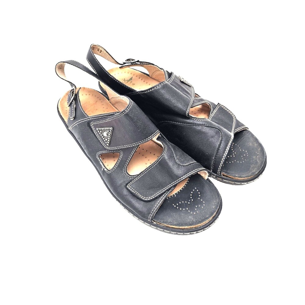 Fidelio Hallux Sandals Women's Size US 11 / EUR 42  Black Pebbled Leather